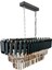 Zamira 75 x 35 cm Slver Kristal Taşlı Lüks Yemek Masası Üstü 6'lı Avize 3