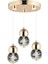 Sasha 3'lü Yuvarlak 3 Renkli 48 Watt Gold Kristal Ledli Modern Oturma Odası Salon Sarkıt Avize 2