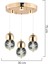 Sasha 3'lü Yuvarlak 3 Renkli 48 Watt Gold Kristal Ledli Modern Oturma Odası Salon Sarkıt Avize 5