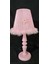 Pembe Ahşap Ayaklı Kız Çocuk Bebek Odası Avize Abajur Seti 4