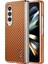 Samsung Galaxy Z Fold4 5g Elektro Kaplama Karbon Fiber Doku Pu+Tpu Telefon Kapağı (Yurt Dışından) 1