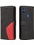 Motorola Moto E 2020 Kart Yuvası Standı Pu ile Iki Renkli Dikiş (Yurt Dışından) 1