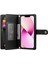 Apple iPhone 13 Bilek Kayışı Kickstand Çok Fonksiyonlu Kart Yuvaları Için Flip Case (Yurt Dışından) 5