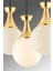 Minel 3 Lü Caka Siyaha Gold Glop Cam Salon Aydınlatma 4