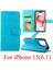 Apple iPhone 15 Için Flip Case Manyetik Kapatma Kickstand Pu Deri Kart Tutucu (Yurt Dışından) 4