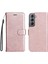 Kart Yuvası Klasik Düz Renk Yüksek ile Samsung Galaxy S22 Için Flip Case (Yurt Dışından) 1