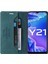 Vıvo Y21 Premium Deri Iki Kart Yuvaları Kickstand Premium Için Kılıf (Yurt Dışından) 4