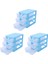 3x Mini Yarı Saydam Çekmece Tipi Plastik Saklama Kutusu (Mavi 3 Katlı) (Yurt Dışından) 1