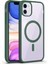 Apple iPhone 11 Kapak ile Uyumlu Magsafe Wireless Şarj Özellikli Tam Koruma Sert Kılıf - Yeşil 1