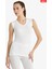 9243 UNİSEX BEYAZ V YAKA SIFIR KOL THERMAL 2