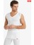 9243 UNİSEX BEYAZ V YAKA SIFIR KOL THERMAL 3