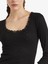 Kadın Termal Üst Uzun Kol Siyah Hafif ve Yumuşak Kumaşla Düşük Aktiviteler İçin 3