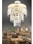 Çağla 4 Lü Beyaza Gold Yaldızlı 30 Luk Modern Salon Avizesi 2