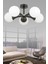 Eva 5 Li Modern (Siyah) Beyaz Glop Camlı Salon Yatak Odası Mutfak Genç Odası Avize 1