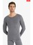 Unisex Termal Tişört 2. Seviye 1257 - Gri Melanj 2