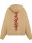 Kahvrengi Unisex Oversize Fit Pamuklu Kapüşonlu Sweatshirt 1