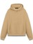 Kahvrengi Unisex Oversize Fit Pamuklu Kapüşonlu Sweatshirt 2