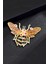 Büyük Bal Arası Taşlı ve Mineli Yaka Iğnesi Broş 4