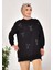 10593 Puane Iki Iplik Kumaş Taş Baskılı Sweatshirt 3