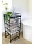 Metal 4 Katlı Çekmeceli Banyo Düzenleyici Organizer Havluluk 9040 1-1-369 1
