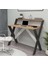 Home Enda x Ayaklı Raflı Ders Çalışma Masası 50X90 cm Antrasit - Çam 1