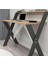 Home Enda x Ayaklı Raflı Ders Çalışma Masası 50X90 cm Antrasit - Çam 3