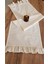 Fırfırlı Keten Runner - 40 x 110 cm - Krem Fırfırlı Keten Runner 1