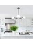 Beşli Spark Model Modern Beyaz Glop Camlı Avize 1