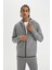 DeFactoFit Slim Fit Dar Kesim Kapüşonlu Skuba Dalgıç Kumaş Fermuarlı Sweatshirt A6956AX24AU 7