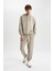 Regular Fit Kapüşonlu Yıkamalı Soluk Efektli Kanguru Cepli Sweatshirt B1118AX23AU 2