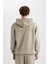 Regular Fit Kapüşonlu Yıkamalı Soluk Efektli Kanguru Cepli Sweatshirt B1118AX23AU 7