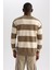 Boxy Fit Bisiklet Yaka Baskılı Sweatshirt A5799AX23AU 8