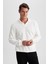 Regular Fit Polo Yaka Jakarlı Triko Sweatshirt A9785AX23AU 8