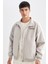 Regular Fit İnce Mont Ceket Dik Yaka Fermuarlı Cepli Mevsimlik Hafif C6214AX24AU 1