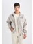 Regular Fit İnce Mont Ceket Dik Yaka Fermuarlı Cepli Mevsimlik Hafif C6214AX24AU 3