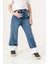 Kız Çocuk Paçası Peluşlu Kot Pantolon G2155 2