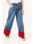 Kız Çocuk Paçası Peluşlu Kot Pantolon G2155 2