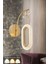 Sessi Power Ledli Modern Lüks Duvar Aplik, 3 Renk: Sarı-Beyaz-Gün Işığı - Gold 1