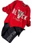 Erkek Çocuk The Black Yazı ve Figür Detaylı Kırmızı Eşofman Takım 4