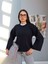 Siyah Oversize Peluş Kazak 1