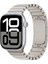 Apple Watch Se 2 2022 44MM Kordon Yandan Çıtçıtlı Metal Parçalı Çizgi Dizayn KRD35 Titanyum Gri 1
