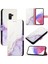 Samsung Galaxy A8 2018 Mermer Desen Cüzdan Kickstand Pu Deri (Yurt Dışından) 5