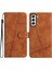Samsung Galaxy S21 Için Flip Case Kart Yuvaları Tutucu Manyetik Kapak Folio Pu (Yurt Dışından) 1