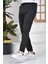 Siyah Unisex Scuba Kumaş Slimfit Düz Eşofman Altı 1