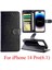 IPhone 14 Için Flip Case Pro Kickstand Kart Tutucu Pu Deri Manyetik (Yurt Dışından) 5