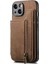 IPhone 14 Için Kılıf Katlanabilir Arka Kapak Standı Fonksiyonu Vintage Fermuar Cüzdan (Yurt Dışından) 5
