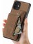 IPhone 12 Için Kılıf Katlanabilir Arka Kapak Vintage Fermuar Cüzdan Standı Fonksiyonu (Yurt Dışından) 2