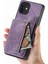 IPhone 12 Için Kılıf Katlanabilir Arka Kapak Vintage Fermuar Cüzdan Standı Fonksiyonu (Yurt Dışından) 4