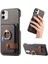IPhone 12 Premium Dokulu Deri Halka Standı Kart Yuvaları Için Kılıf (Yurt Dışından) 1