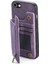 IPhone 7/8 Için Kılıf Vintage Fermuar Cüzdan Standı Fonksiyonu Katlanabilir Geri (Yurt Dışından) 4